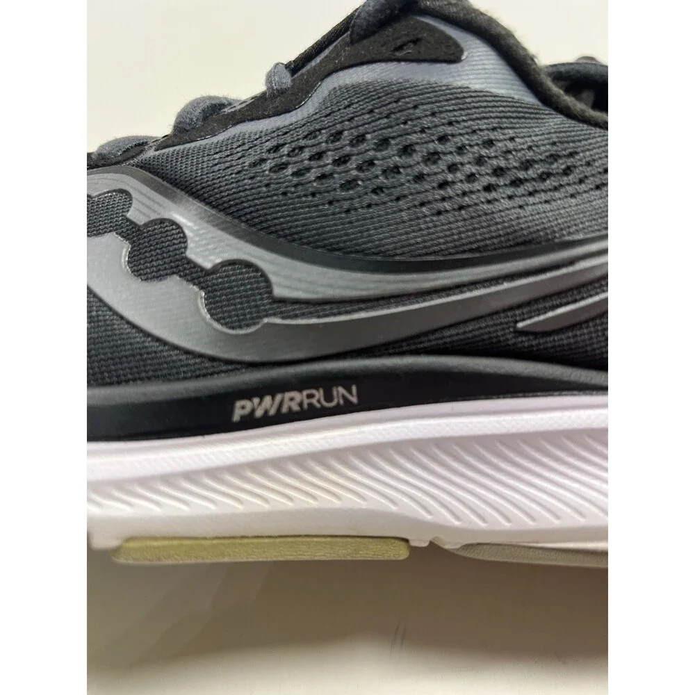 Saucony Ride Size 10 Running Shoes Black Mesh Lace Up Men's